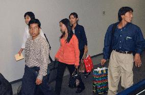 Kin of 1970 JAL hijackers arrive in Japan